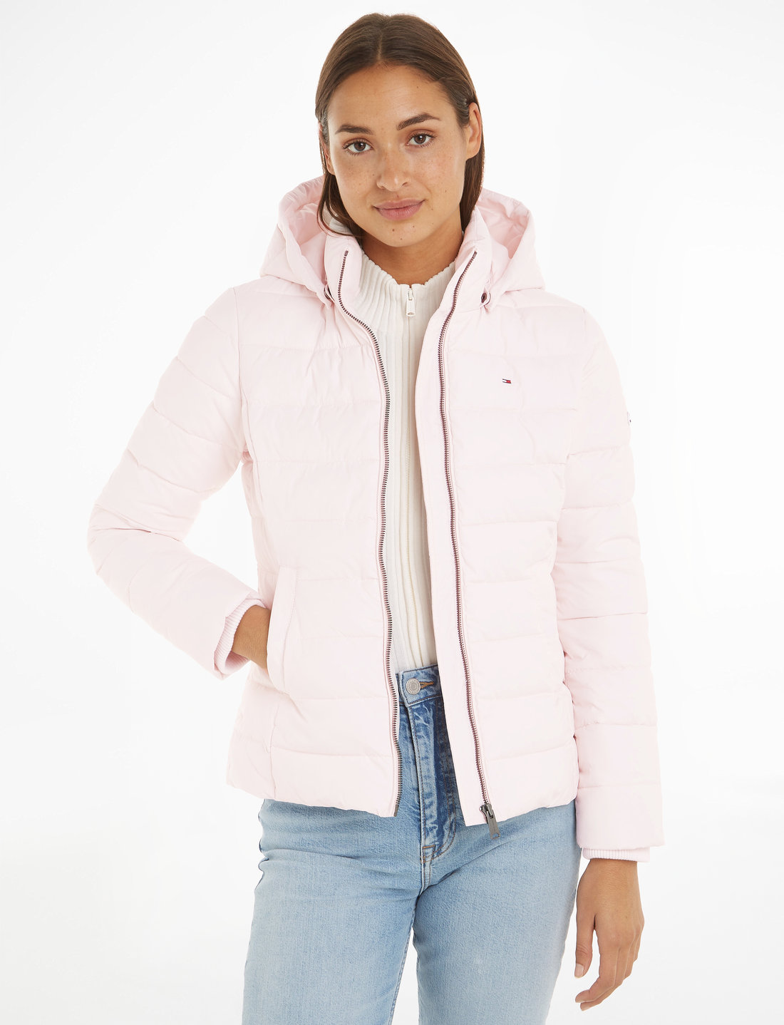 Tommy jeans tjw basic quilted hooded jacket deals