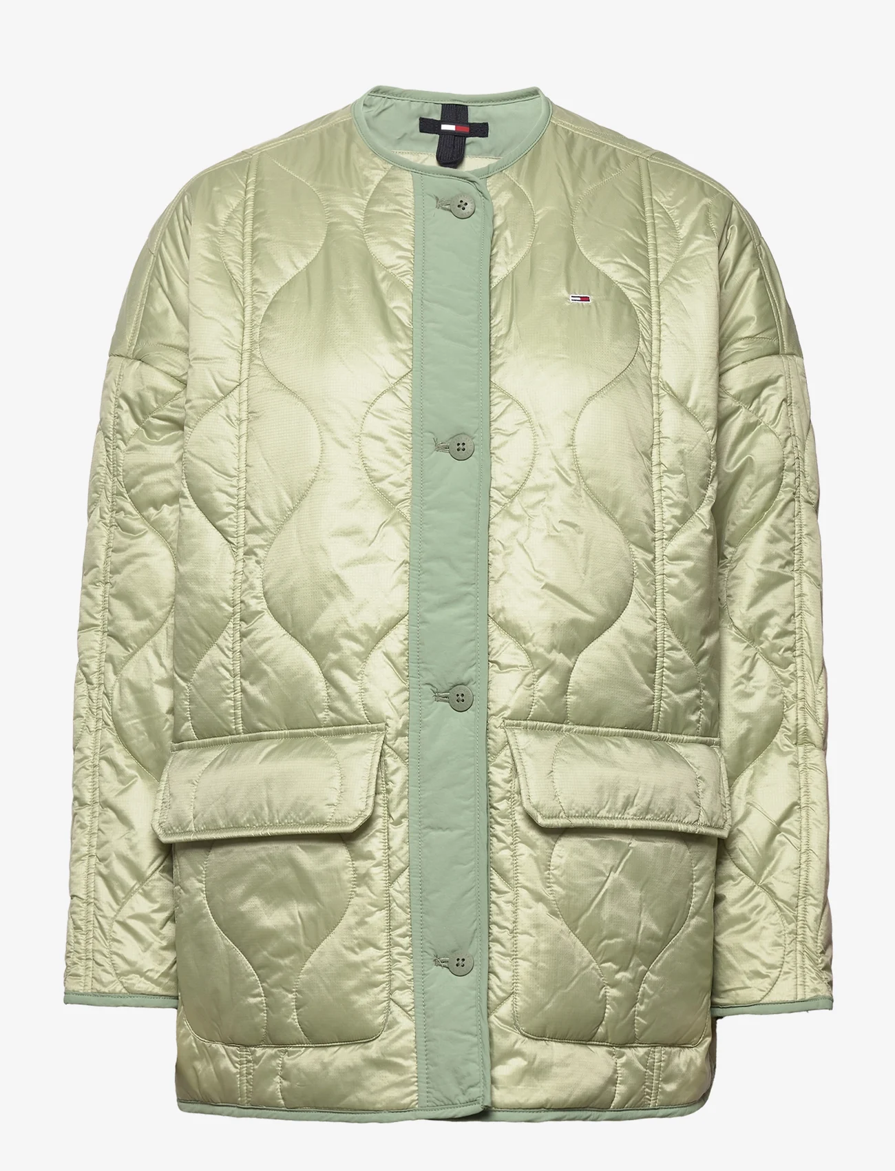 Tommy Jeans - TJW OVERSIZE ONION QUILT JACKET - quilted jackets - dusty sage - 0