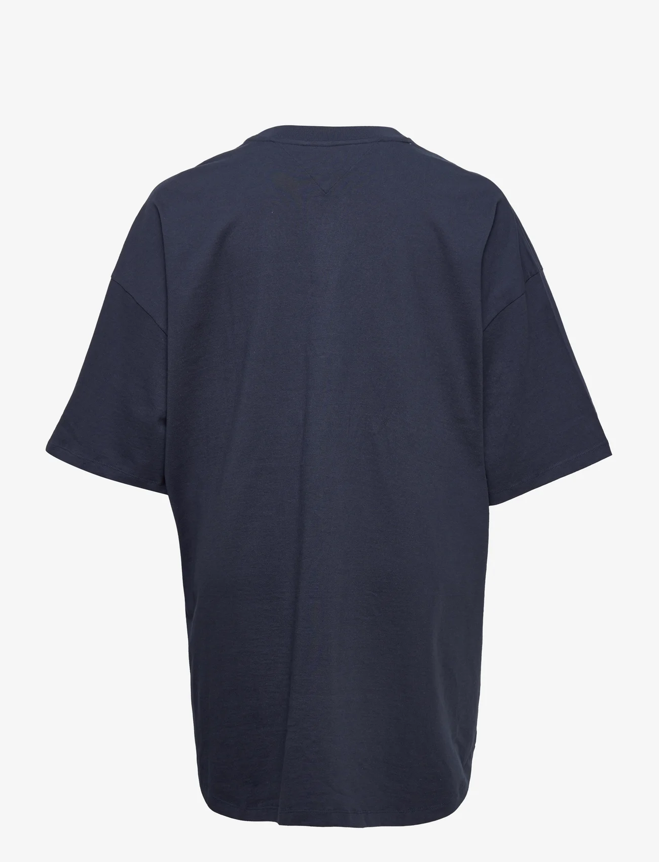 Tommy Jeans - TJW CRV SIGNATURE TEE DRESS - t-shirt & tops - twilight navy - 1