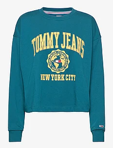 TJW CROP COLLEGE LOGO CREW, Tommy Jeans