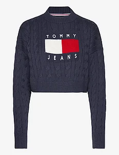 TJW BXY CENTER FLAG SWEATER, Tommy Jeans