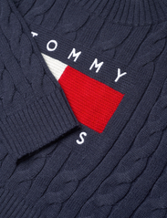 Tommy Jeans - TJW BXY CENTER FLAG SWEATER - megzti drabužiai - twilight navy - 5