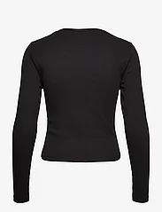 Tommy Jeans - TJW BBY ESSENTIAL RIB LS - long-sleeved tops - black - 1