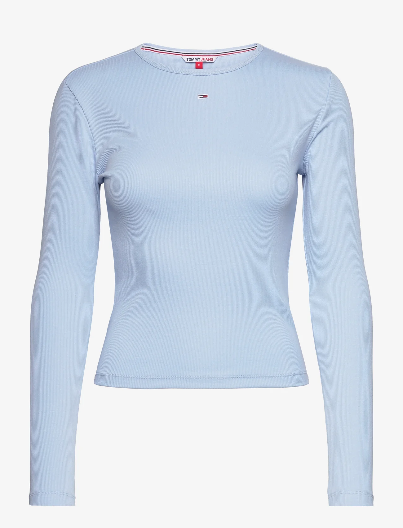 Tommy Jeans - TJW BBY ESSENTIAL RIB LS - long-sleeved tops - chambray blue - 0