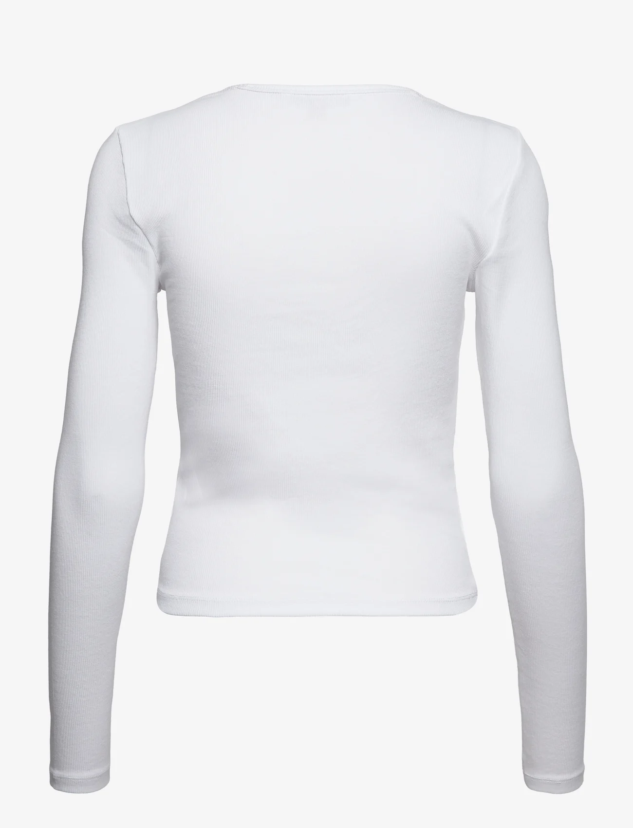 Tommy Jeans - TJW BBY ESSENTIAL RIB LS - long-sleeved tops - white - 1