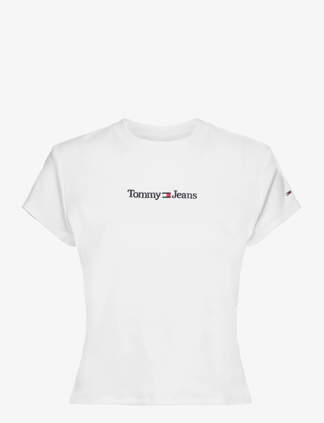 Tommy Jeans - TJW BABY SERIF LINEAR SS - t-shirts - white - 0