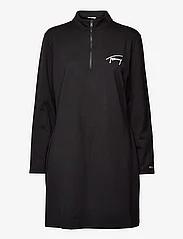 Tommy Jeans - TJW CRV SIGNATURE BODYCON DRESS - sweatshirt-kjoler - black - 0