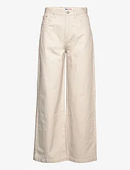 Tommy Jeans - TJW CLAIRE HR WIDE HERRINGBONE - jeans met wijde pijpen - stony beige - 0