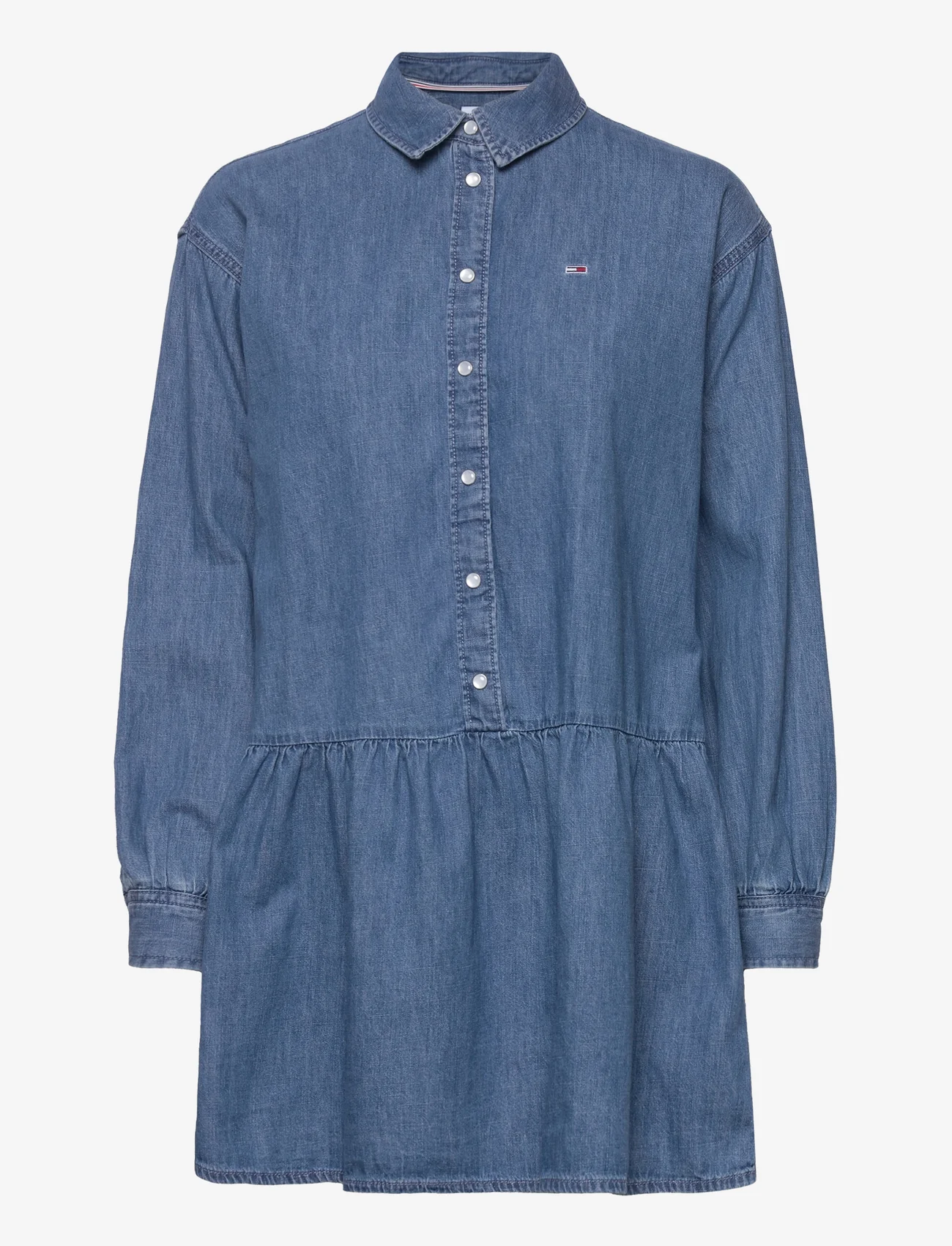 Tommy Jeans - TJW CHAMBRAY SHIRT DRESS - shirt dresses - denim medium - 0