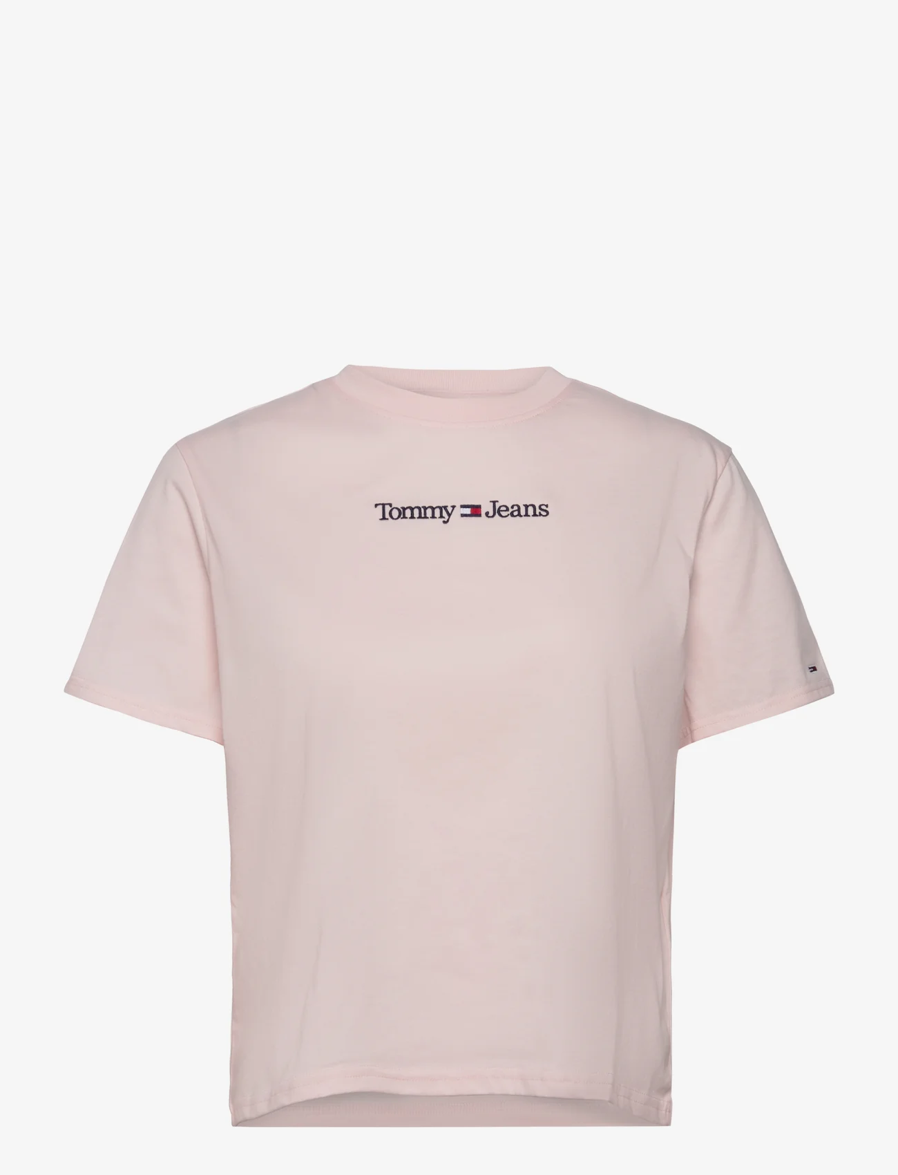 Tommy Jeans - TJW CLS SERIF LINEAR TEE - madalaimad hinnad - faint pink - 0