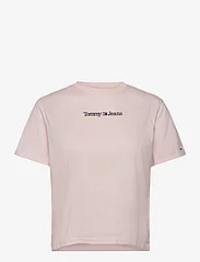 Tommy Jeans - TJW CLS SERIF LINEAR TEE - najniższe ceny - faint pink - 0