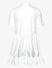 Tommy Jeans - TJW POPLIN TIERED SS SHIRT DRESS - marškinių tipo suknelės - white - 1