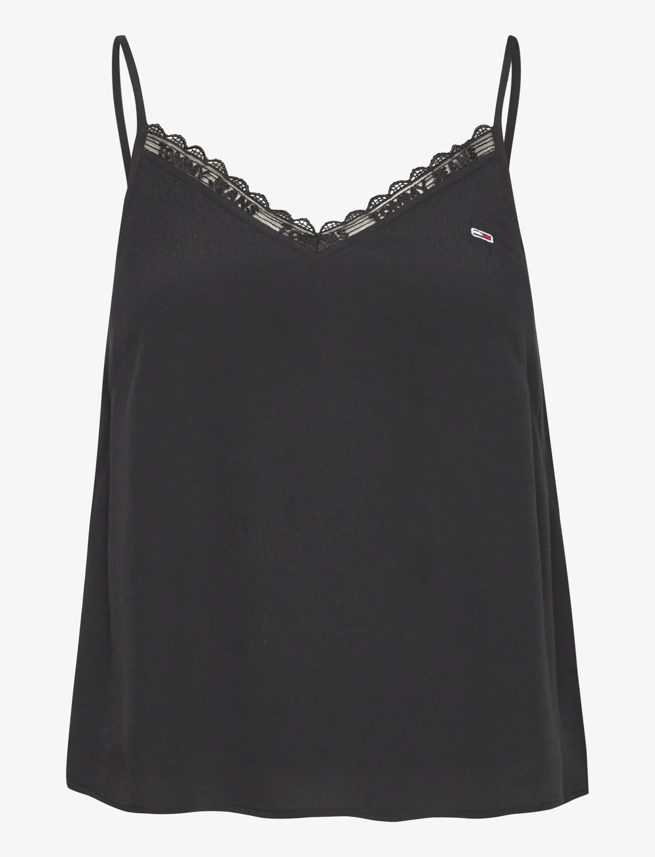 Tommy Jeans - TJW ESSENTIAL LACE STRAPPY TOP - Ærmeløse toppe - black - 0