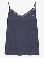 TJW ESSENTIAL LACE STRAPPY TOP - TWILIGHT NAVY