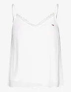 TJW ESSENTIAL LACE STRAPPY TOP - WHITE