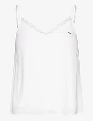 Tommy Jeans - TJW ESSENTIAL LACE STRAPPY TOP - mouwloze tops - white - 0