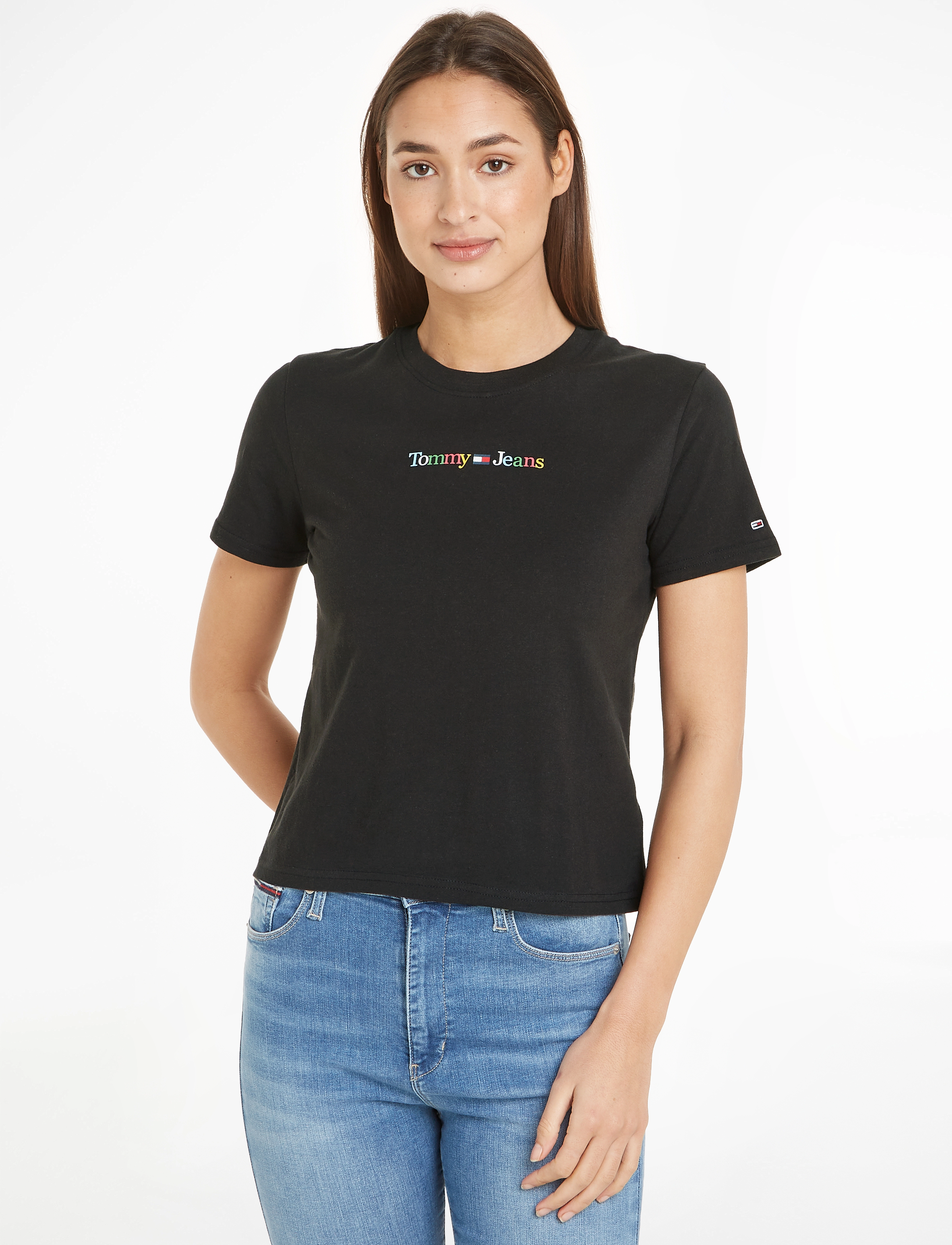 Tommy Jeans - TJW REG COLOR SERIF LINEAR SS - black - 2