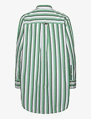 Tommy Jeans - TJW OVR STRIPE SHIRT DRESS - marškinių tipo suknelės - coastal green / multi - 1