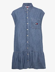 TJW SS BADGE CHAMBRAY DRESS, Tommy Jeans