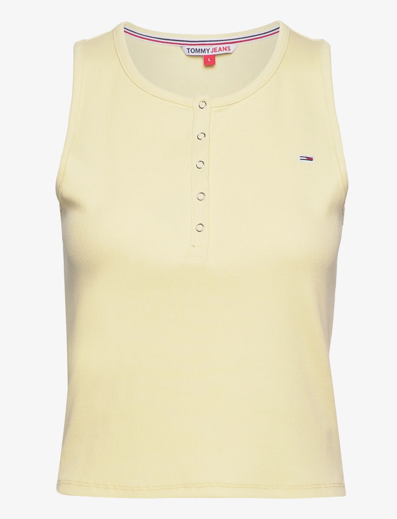 Tommy Jeans - TJW ESSENTIAL BUTTON RIB TANK - lowest prices - lemon zest - 0