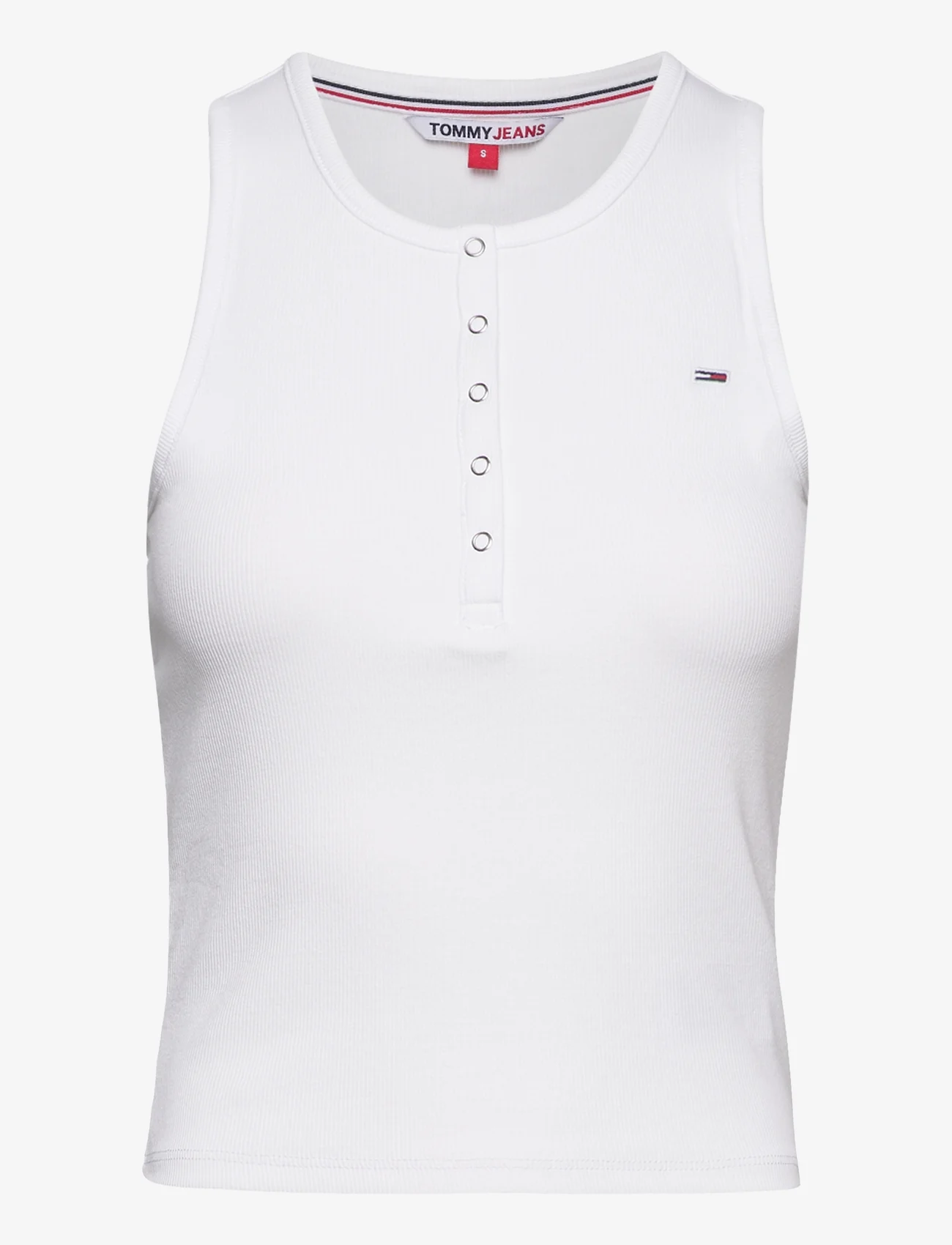 Tommy Jeans - TJW ESSENTIAL BUTTON RIB TANK - ermeløse topper - white - 0