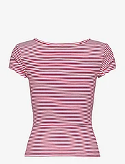 Tommy Jeans - TJW BBY STRIPE SS TOP - lowest prices - deep crimson/multi - 1