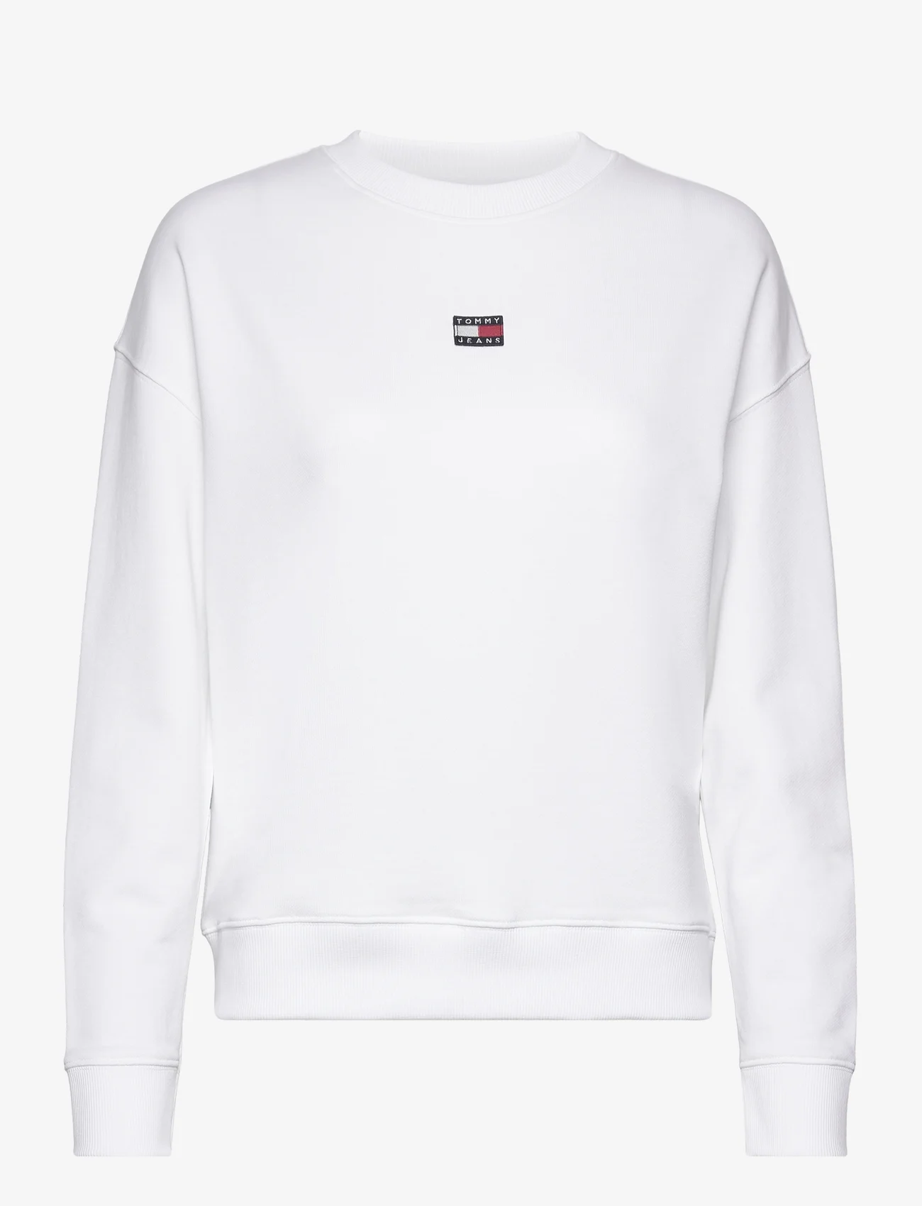 Tommy Jeans - TJW BXY XS BADGE CREW - sweatshirts & hoodies - white - 0