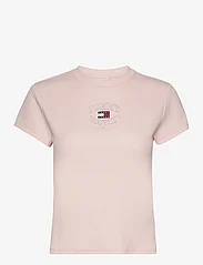 Tommy Jeans - TJW BABY TJ MIRROR TEE - t-shirts - faint pink - 0
