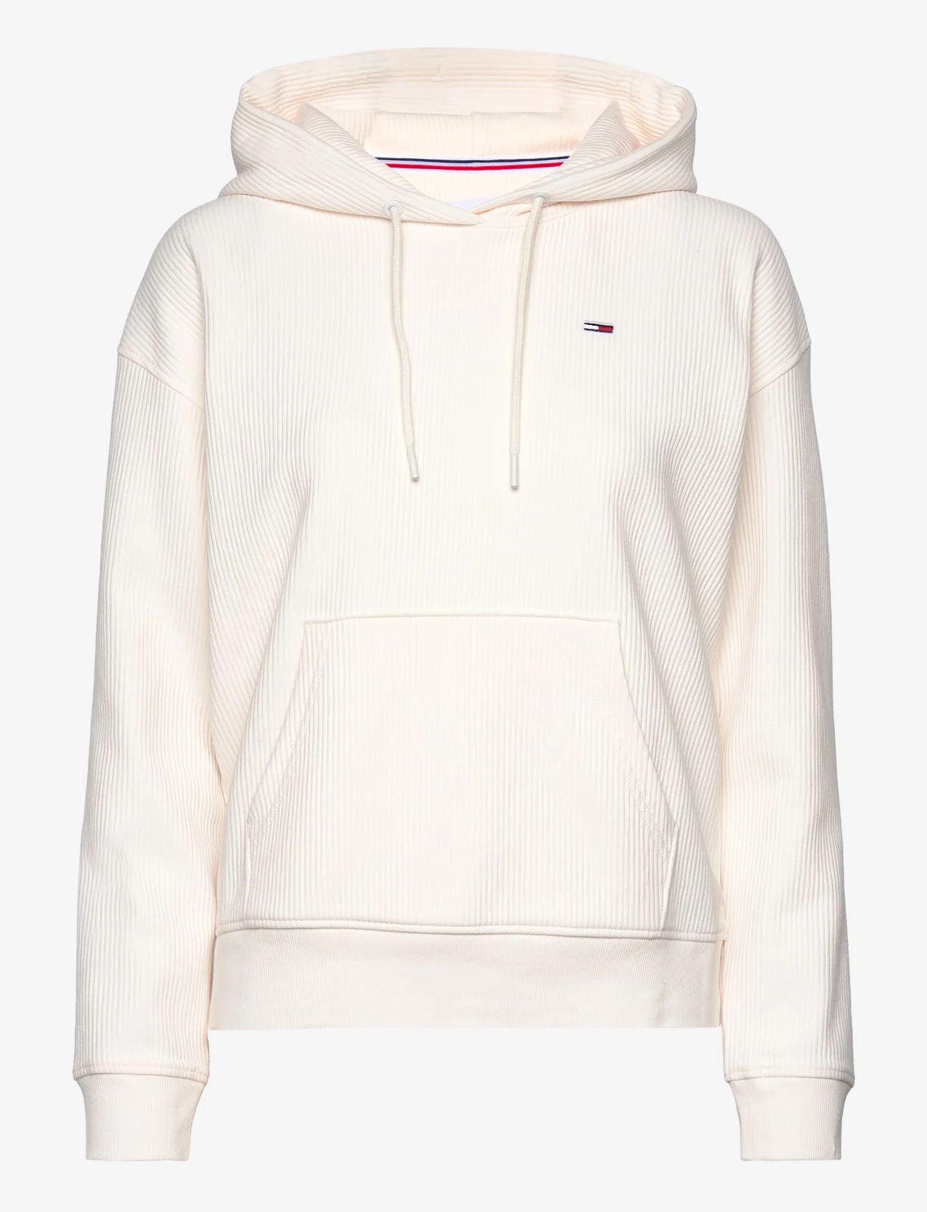 Tommy Jeans - TJW BXY OTTOMAN HOODIE - hættetrøjer - ancient white - 0