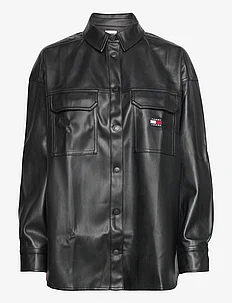 TJW SPR OVS PLEATHER OVERSHIRT, Tommy Jeans