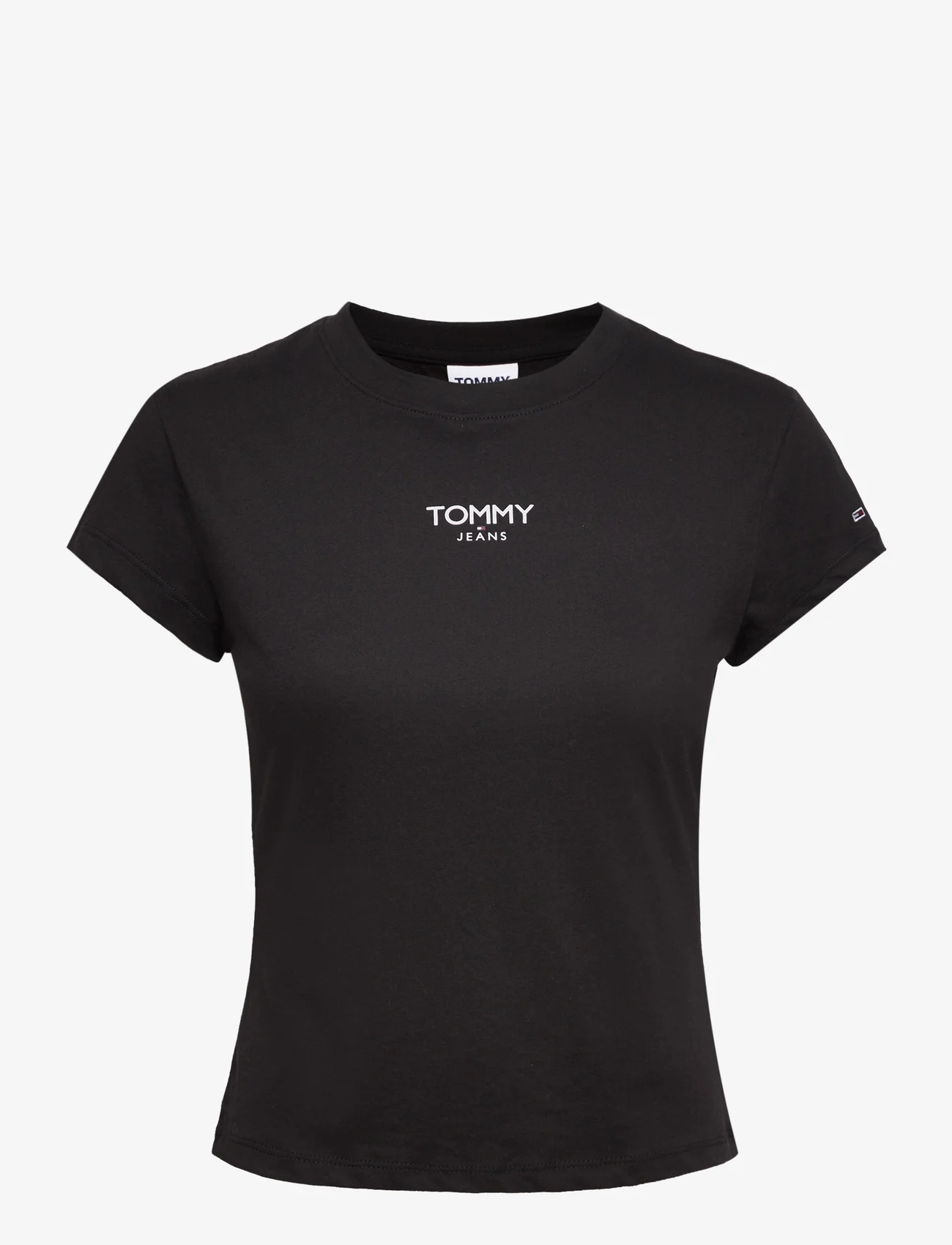 Tommy Jeans - TJW BBY ESSENTIAL LOGO 1 SS - t-shirts - black - 0