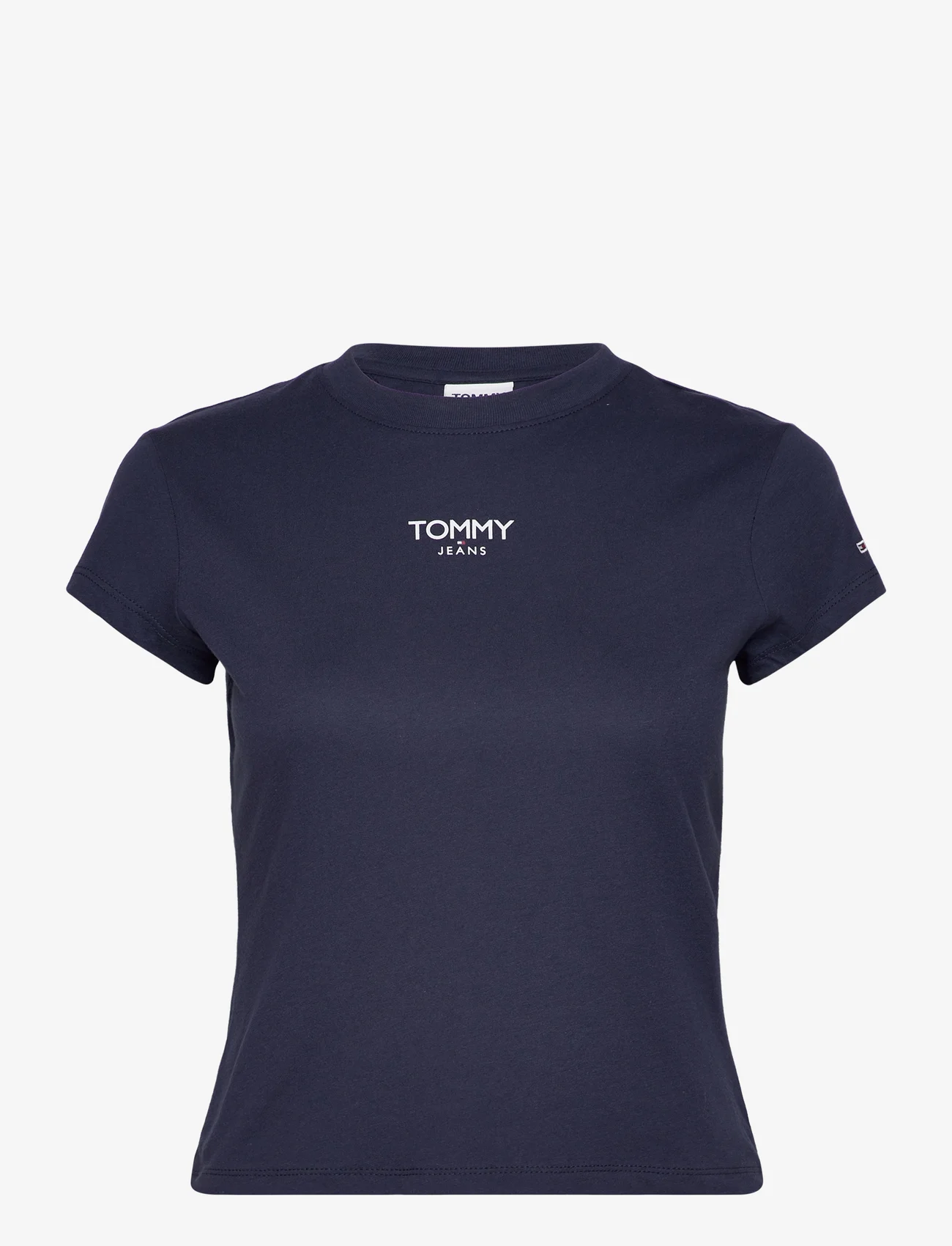 Tommy Jeans - TJW BBY ESSENTIAL LOGO 1 SS - t-shirts - twilight navy - 0