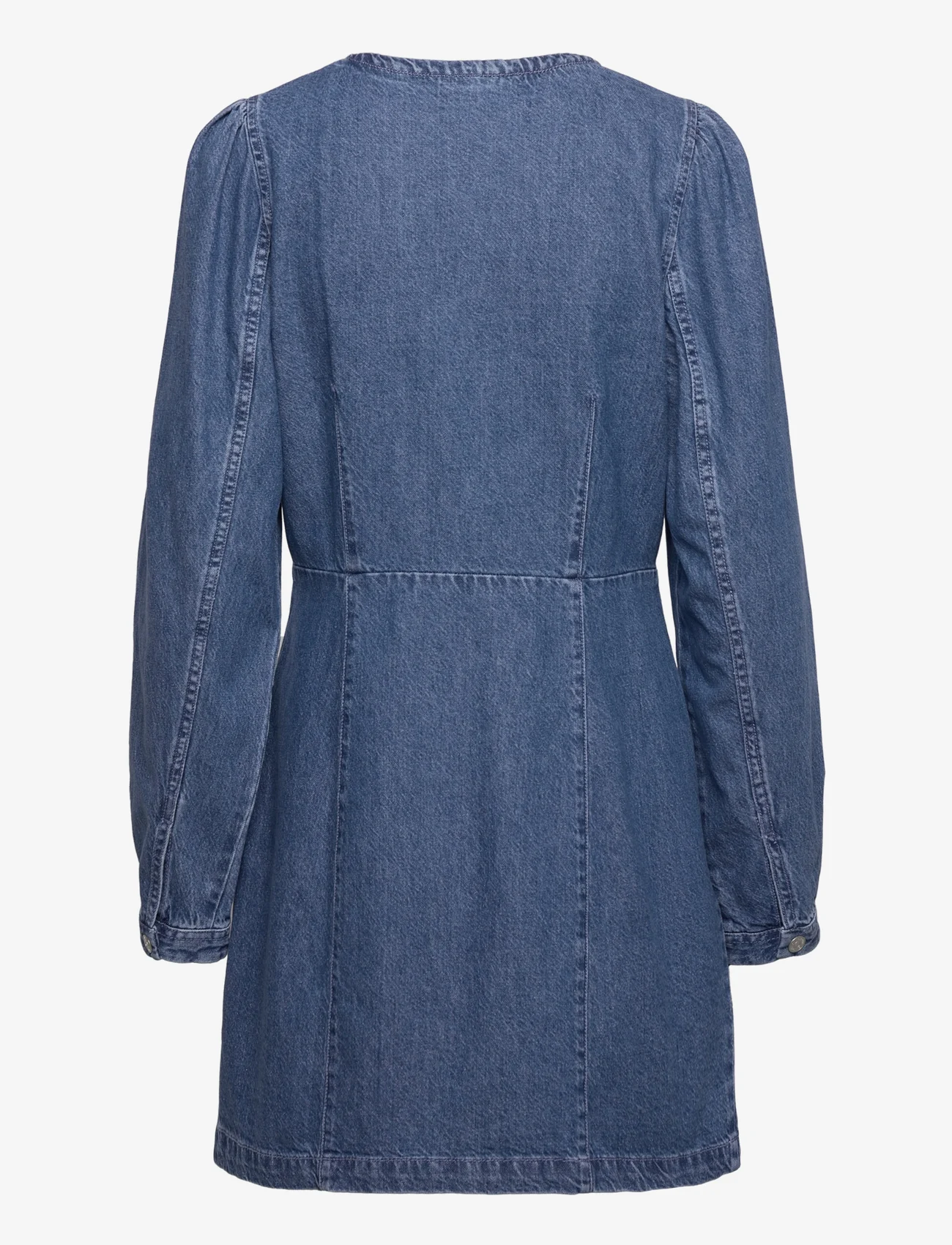 Tommy Jeans - TJW CHAMBRAY WRAP DRESS - wrap dresses - denim medium - 1