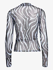 Tommy Jeans - TJW ZEBRA MESH LS TOP - t-shirt & tops - zebra aop - 1