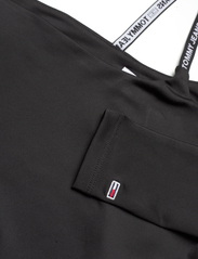 Tommy Jeans - TJW ASYMETRIC LOGO TAPE TOP LS - t-shirt & tops - black - 2