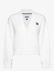 Tommy Jeans - TJW ESSENTIAL BADGE CARDIGAN - megzti drabužiai - ancient white - 0