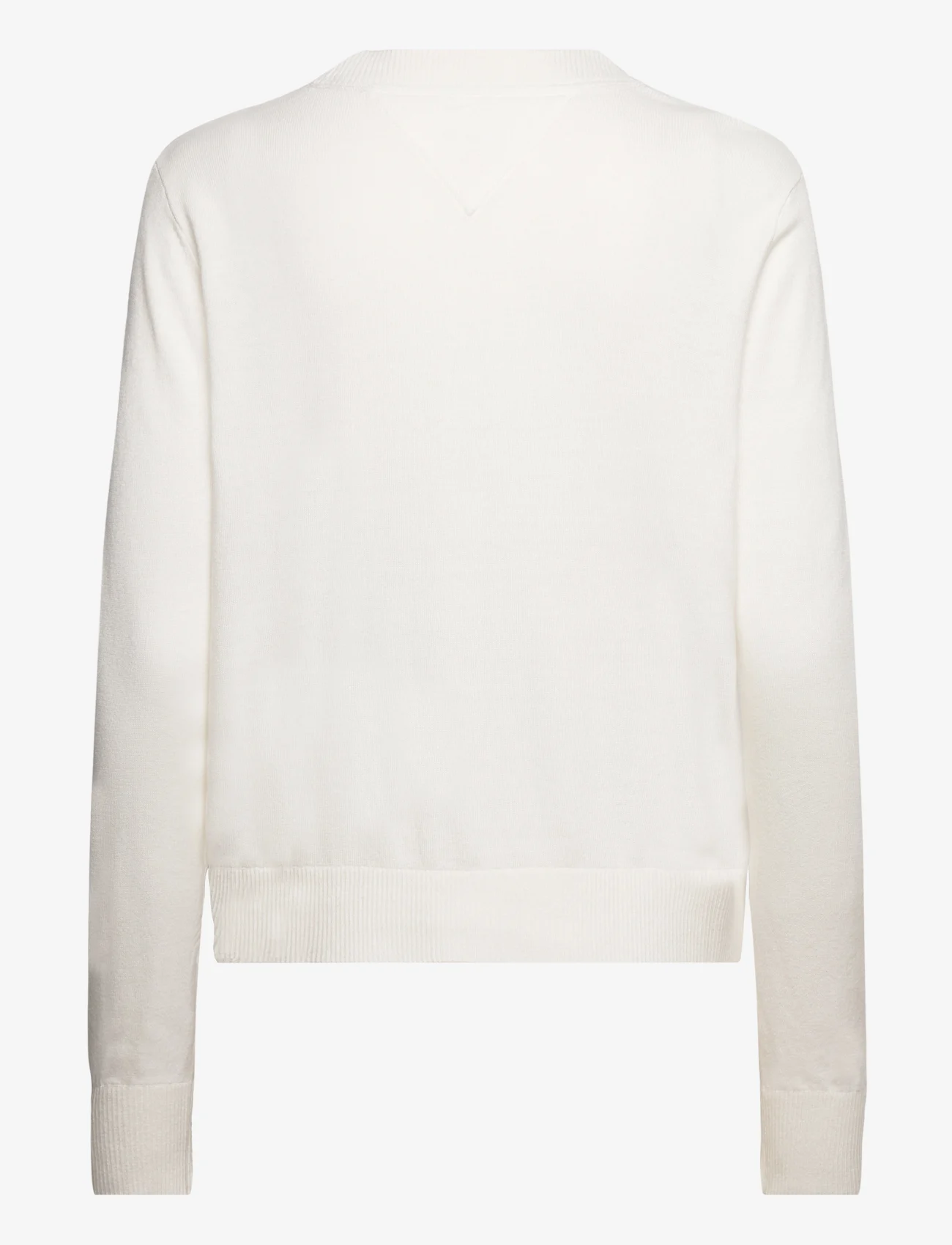 Tommy Jeans - TJW ESSENTIAL VNECK SWEATER - neulepuserot - ancient white - 1