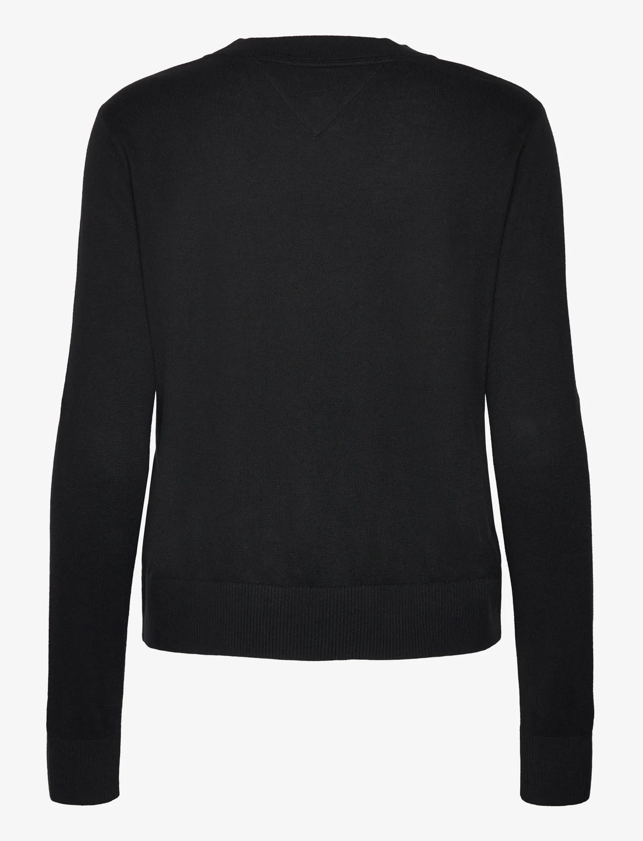 Tommy Jeans - TJW ESSENTIAL VNECK SWEATER - gensere - black - 1