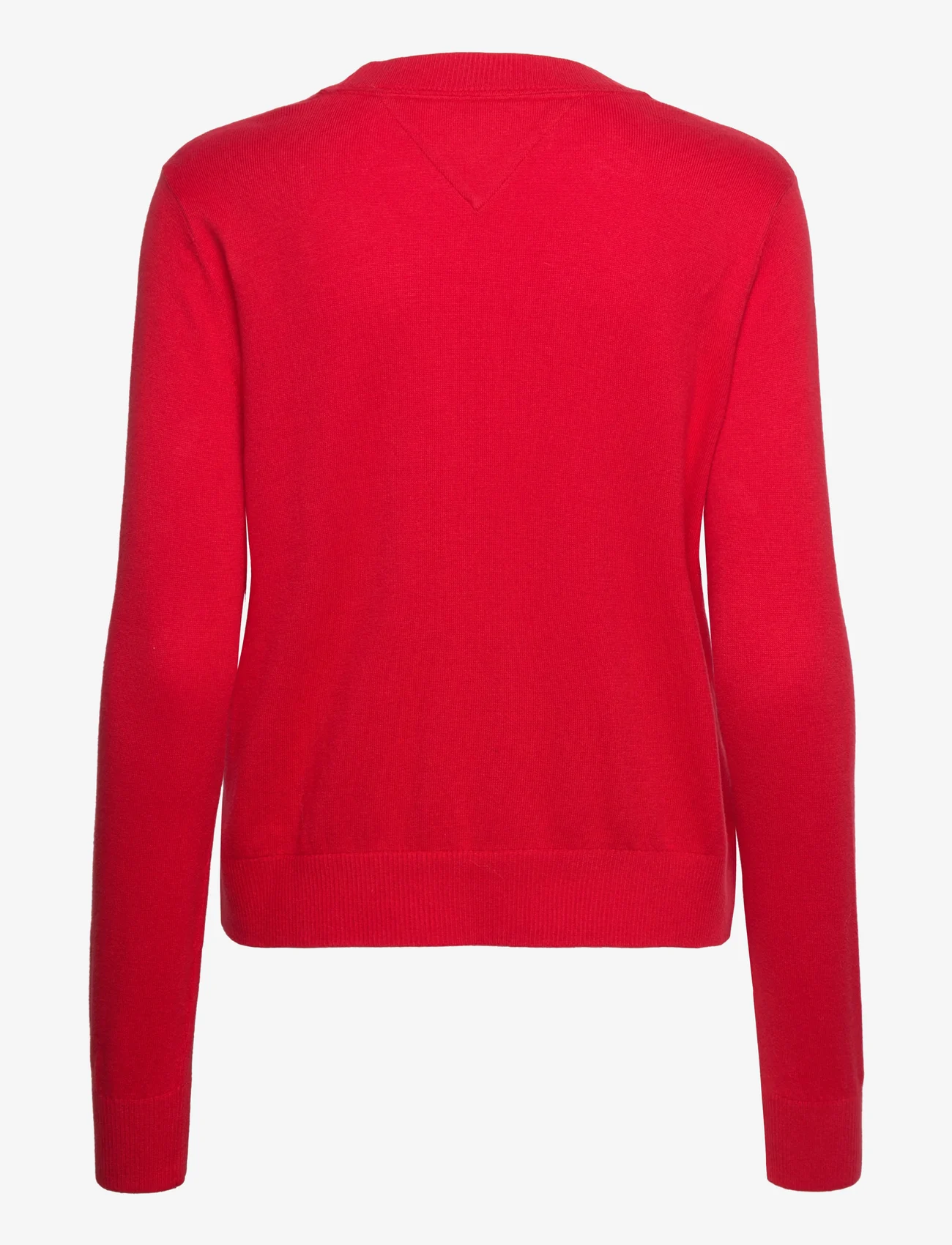 Tommy Jeans - TJW ESSENTIAL VNECK SWEATER - pullover - deep crimson - 1