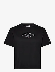 Tommy Jeans - TJW CLS LUX ATH SS - t-shirts - black - 0