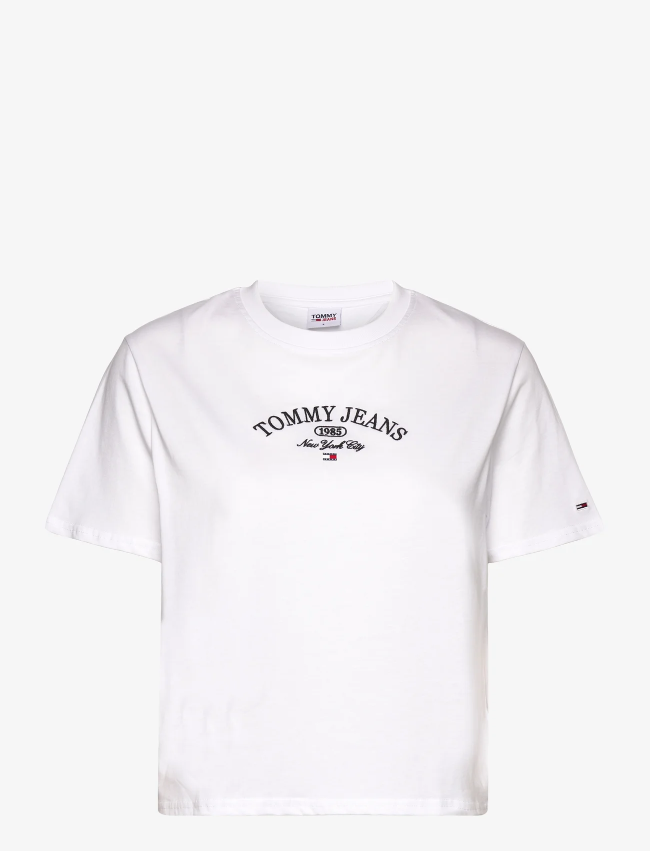 Tommy Jeans - TJW CLS LUX ATH SS - marškinėliai - white - 0