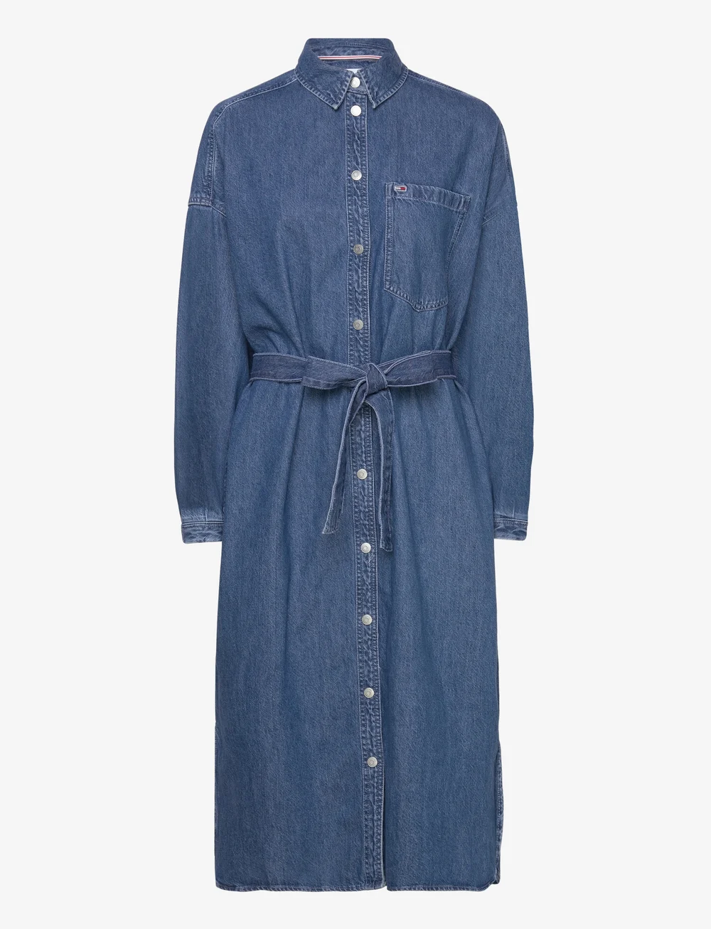 Tommy Jeans Tjw Chambray Midi Shirt Dress Midi dresses Boozt