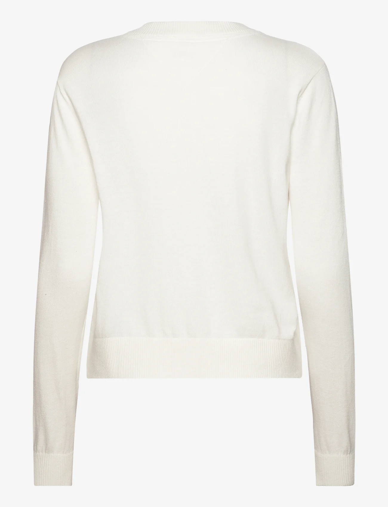 Tommy Jeans - TJW ESSENTIAL VNECK SWEATER EXT - neulepuserot - ancient white - 1