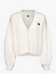 Tommy Jeans - TJW ESSENTIAL BADGE CARDIGAN - vesten - ancient white - 0