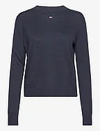 TJW ESSENTIAL CREW NECK SWEATER - DARK NIGHT NAVY