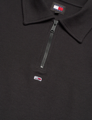 Tommy Jeans - TJW HALF ZIP RIB POLO DRESS - t-shirt-kleider - black - 2