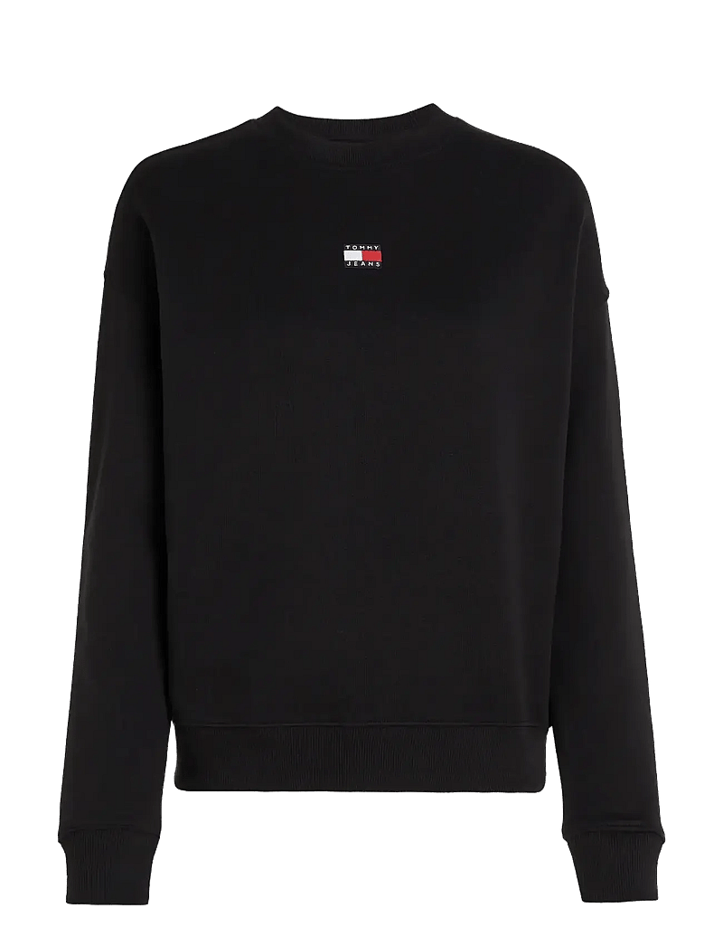 Tommy Jeans - TJW BXY BADGE CREW EXT - alltags-style - black - 1