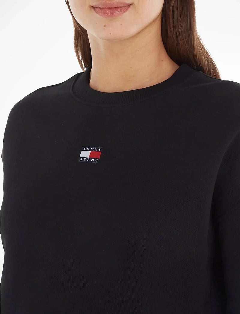 Tommy Jeans - TJW BXY BADGE CREW EXT - alltags-style - black - 4