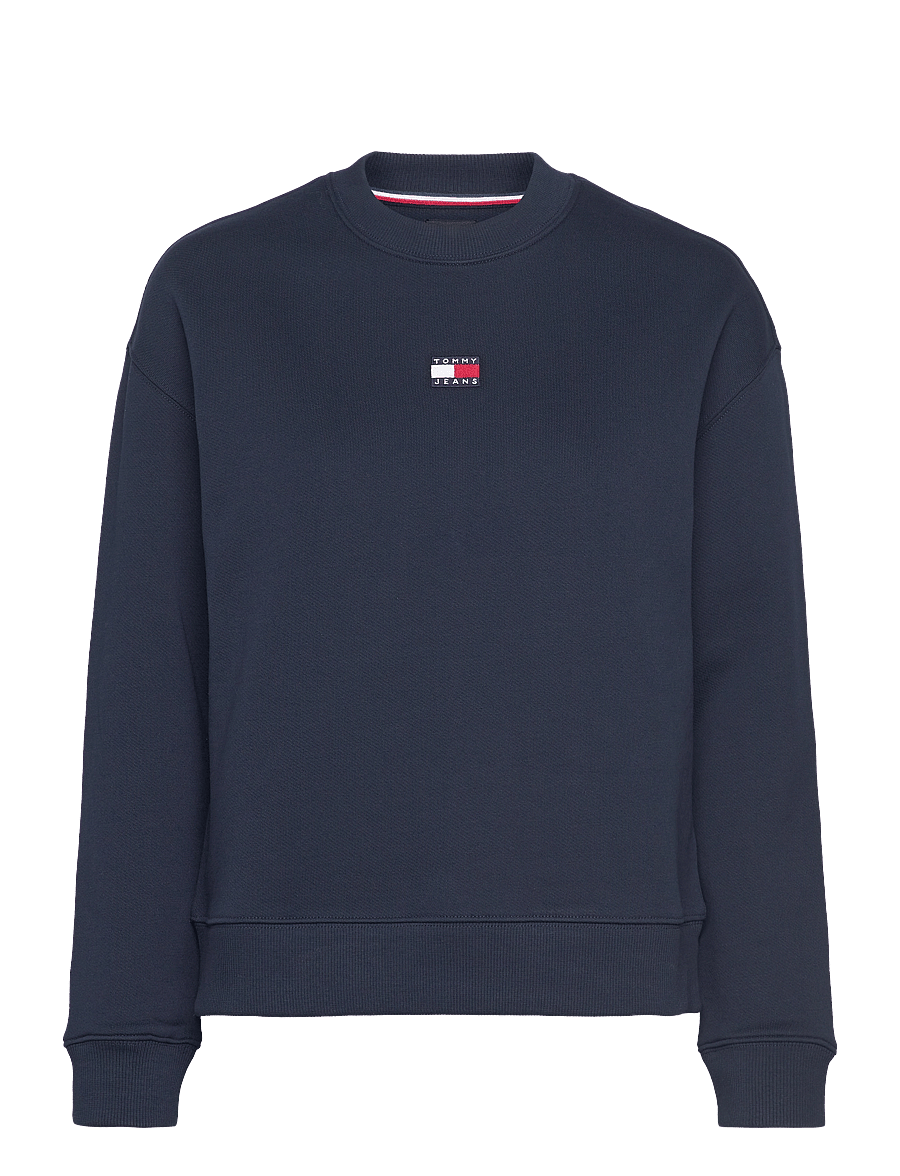 Tommy Jeans - TJW BXY BADGE CREW EXT - hverdags stil - dark night navy - 1