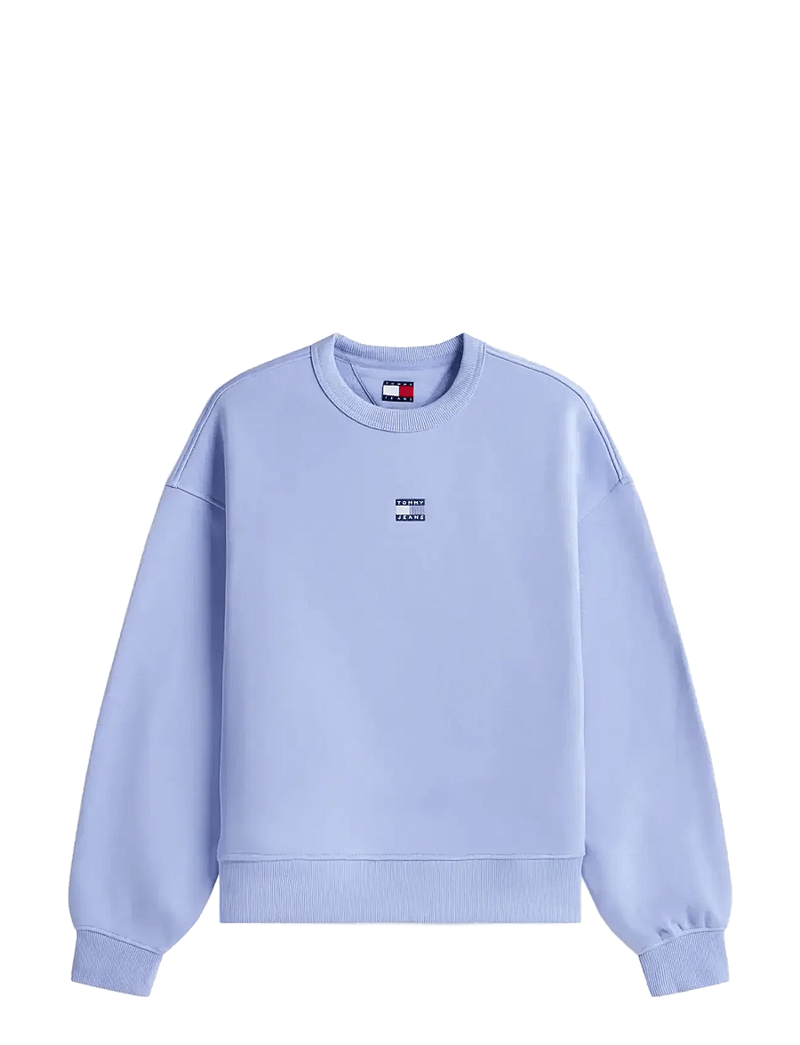 Tommy Jeans - TJW BXY BADGE CREW EXT - hverdags stil - vintage iris - 1